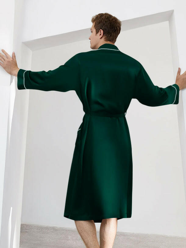 Luxe Satin Robe with Shorts.