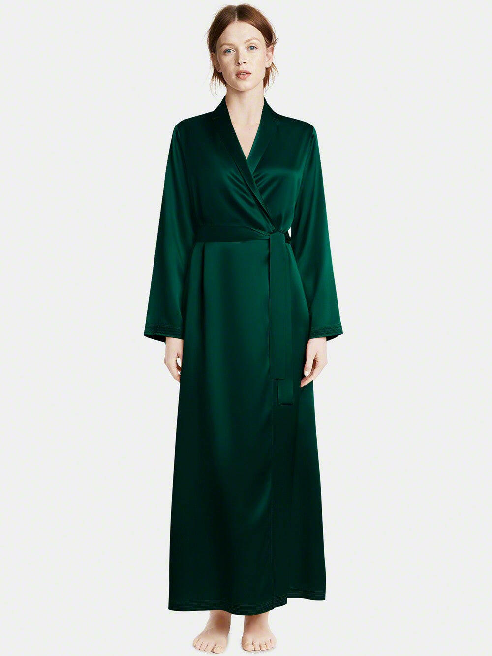 Long Satin Robe - Bella Babe by SK Nightsuit Nightdress Robes Silk Satin Nighty Gown Nightwear