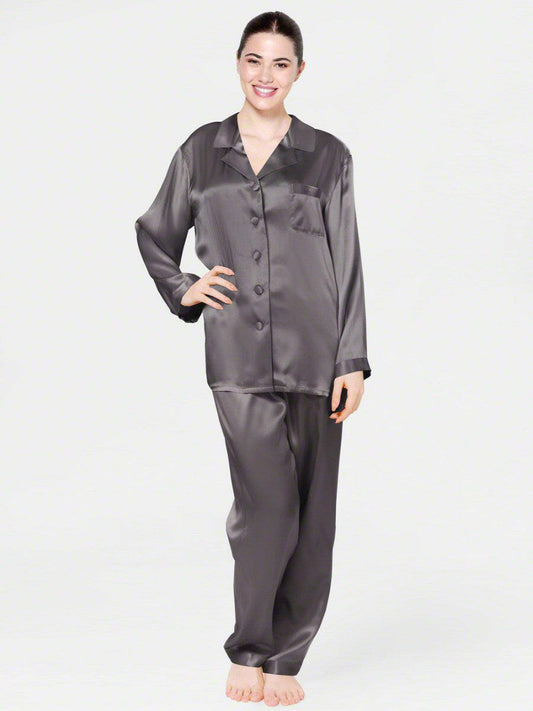 Luxe Solid Coord Set - Bella Babe by SK Nightsuit Nightdress Robes Silk Satin Nighty Gown Nightwear