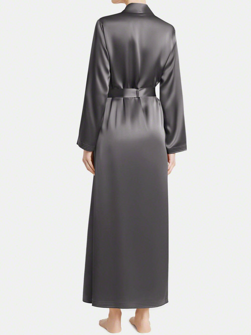Long Satin Robe - Bella Babe by SK Nightsuit Nightdress Robes Silk Satin Nighty Gown Nightwear