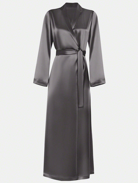 Long Satin Robe - Bella Babe by SK Nightsuit Nightdress Robes Silk Satin Nighty Gown Nightwear