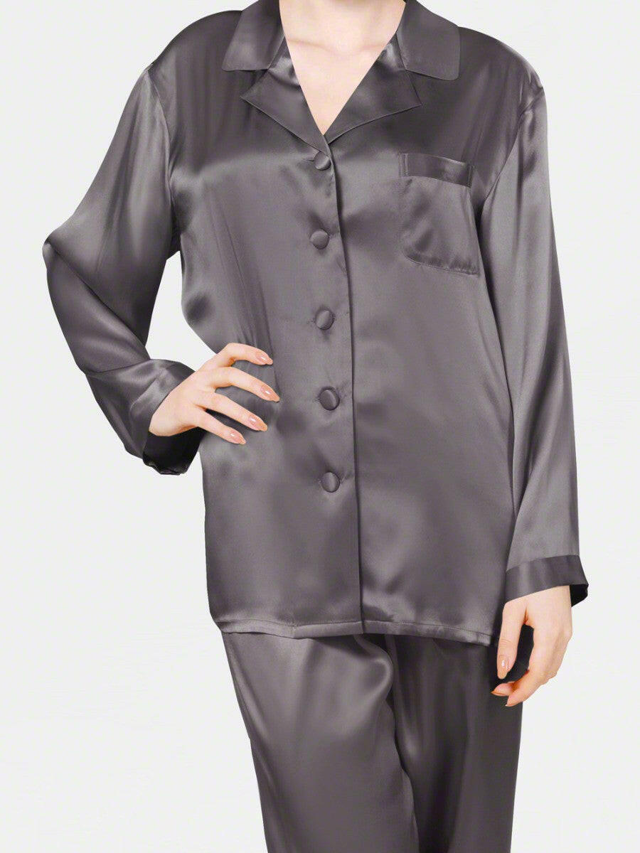 Luxe Solid Coord Set - Bella Babe by SK Nightsuit Nightdress Robes Silk Satin Nighty Gown Nightwear