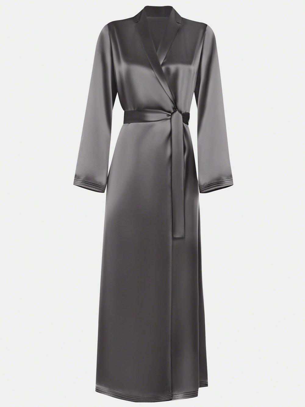 Long Satin Robe.