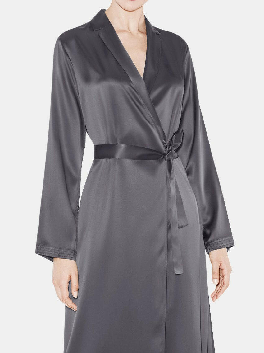 Long Satin Robe.
