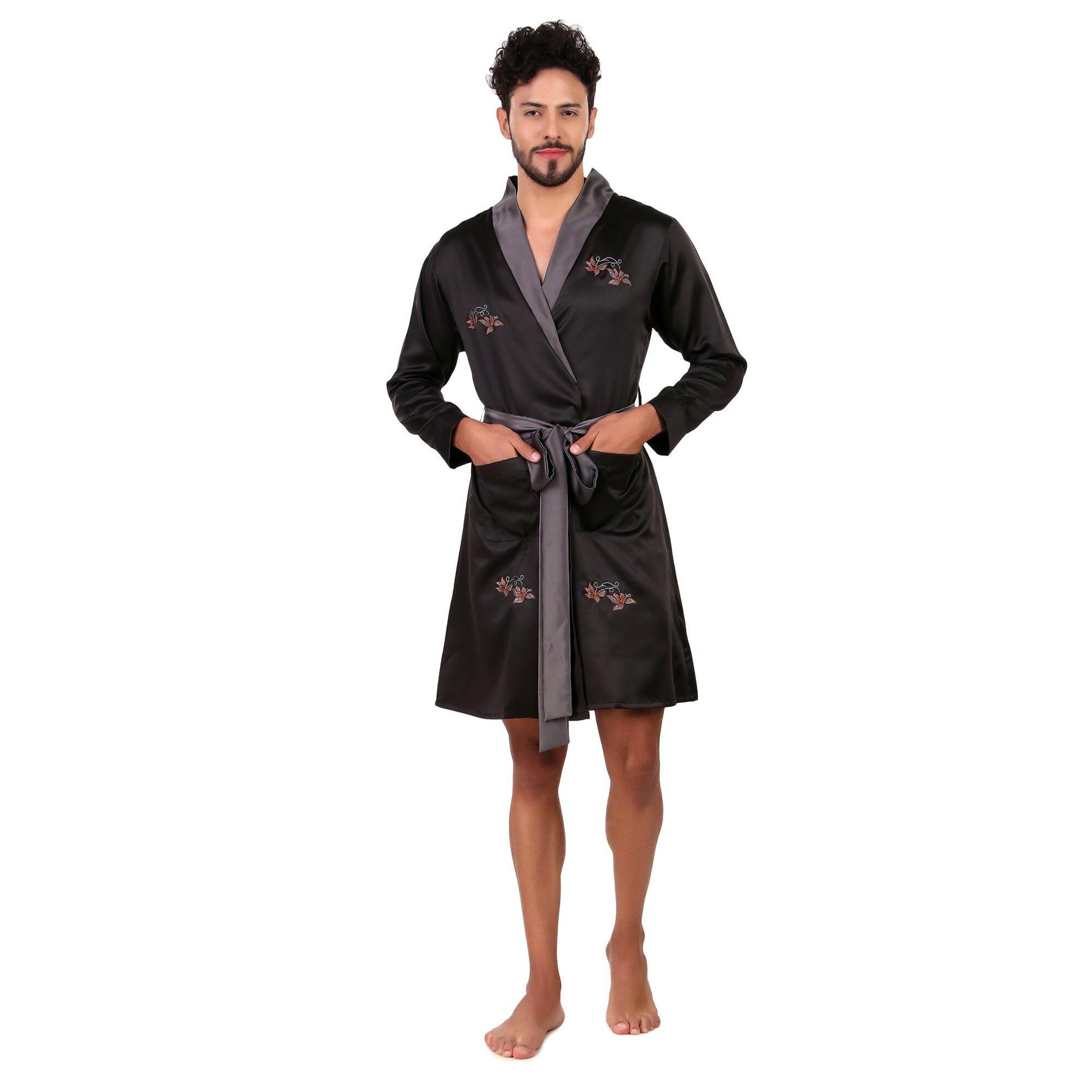 Premium Satin Robe (Embroidered).