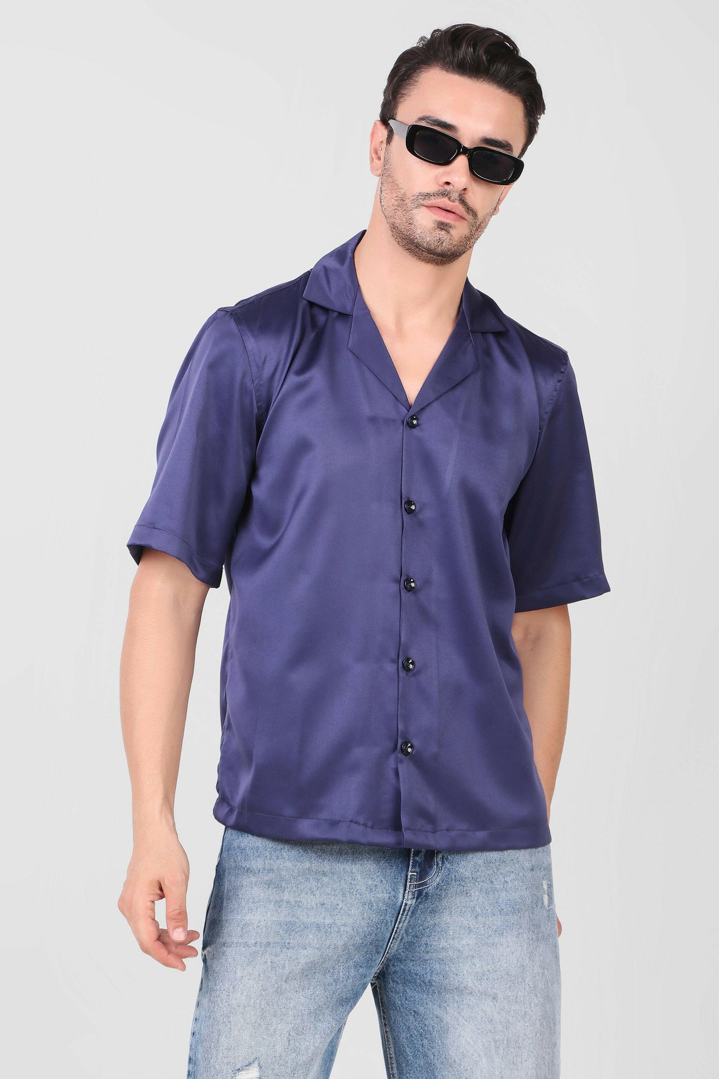 Shirt Boxy fit (Midnight blue).