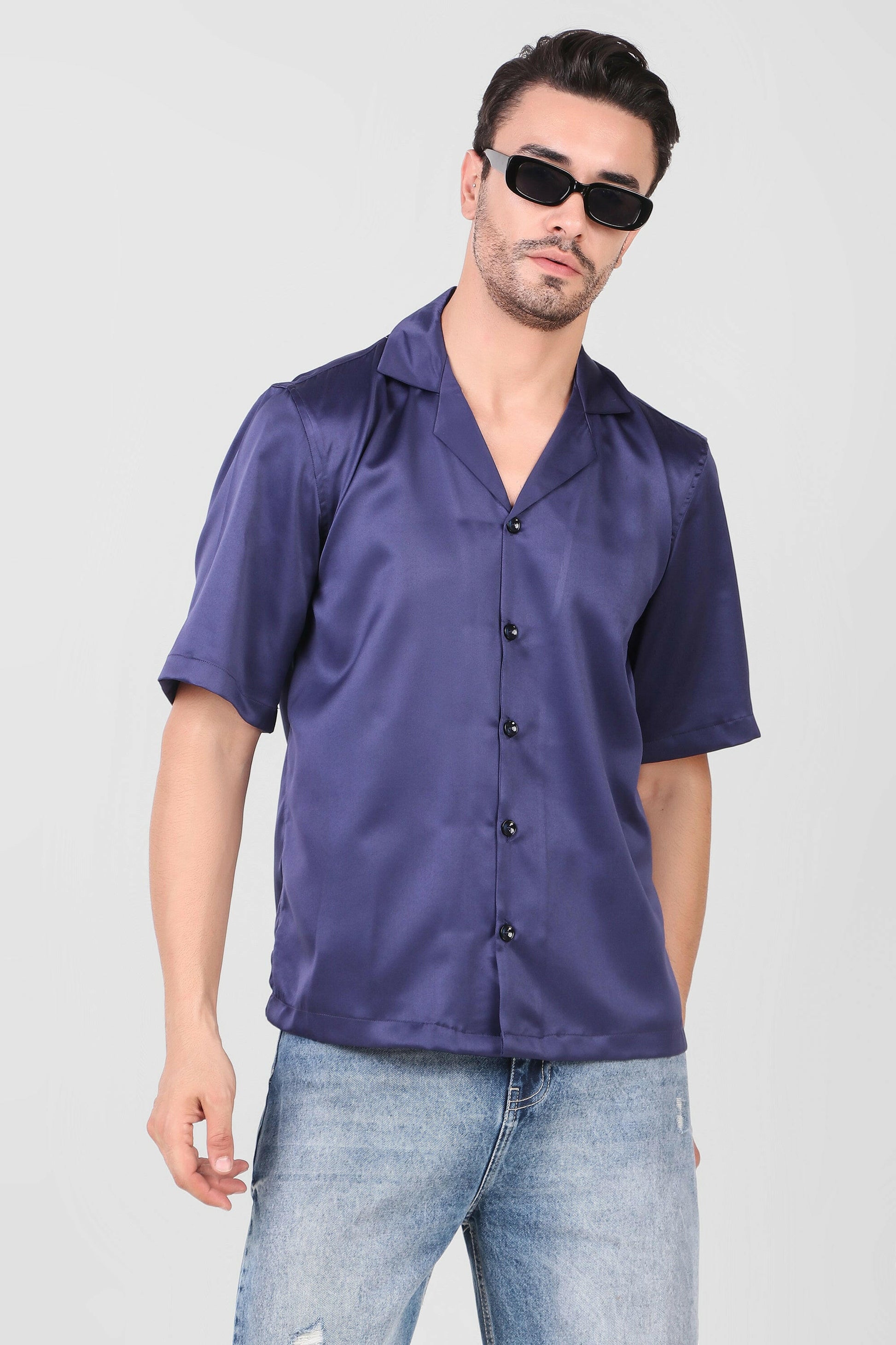 Shirt Boxy fit (Midnight blue).