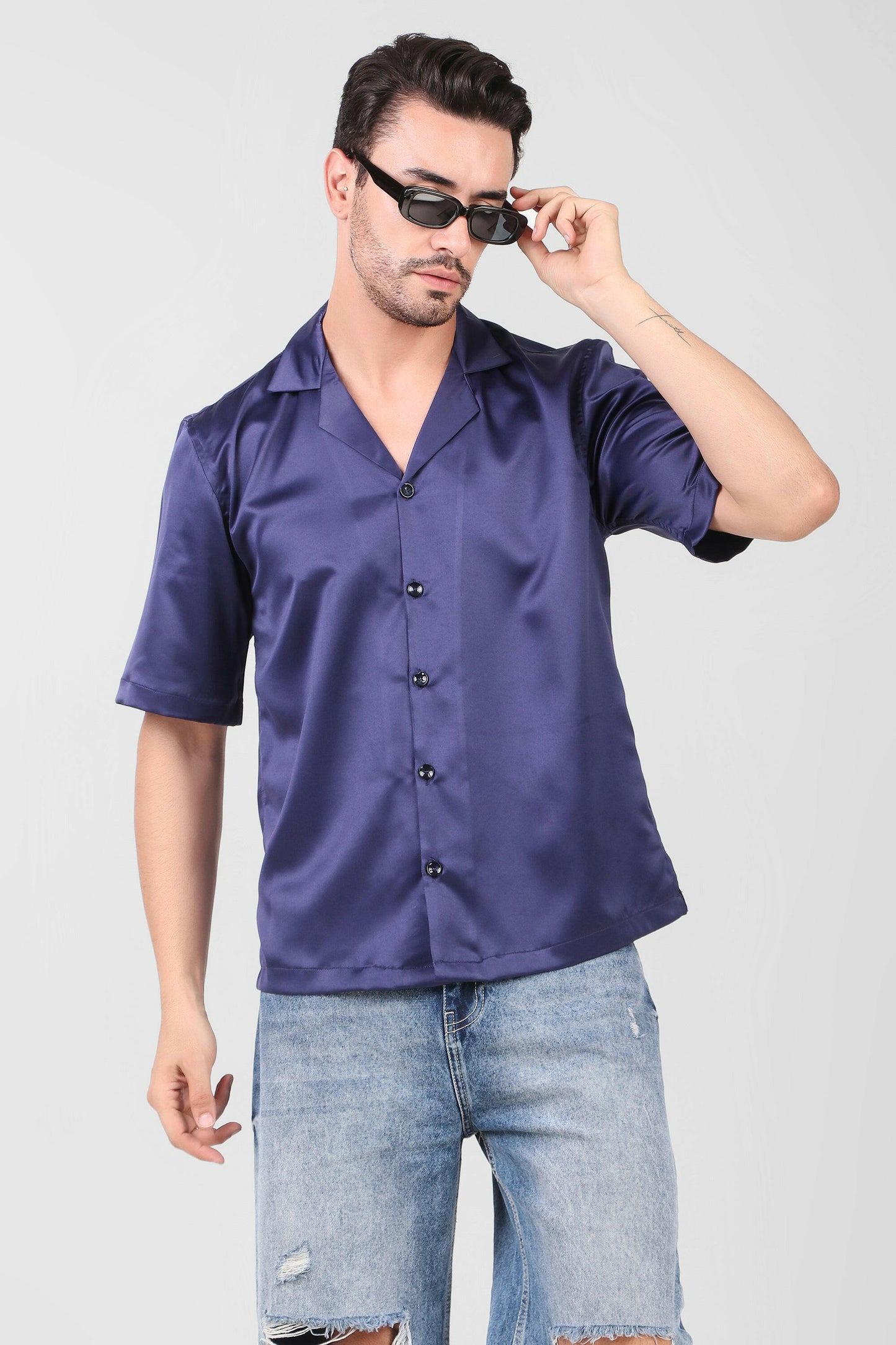 Shirt Boxy fit (Midnight blue).