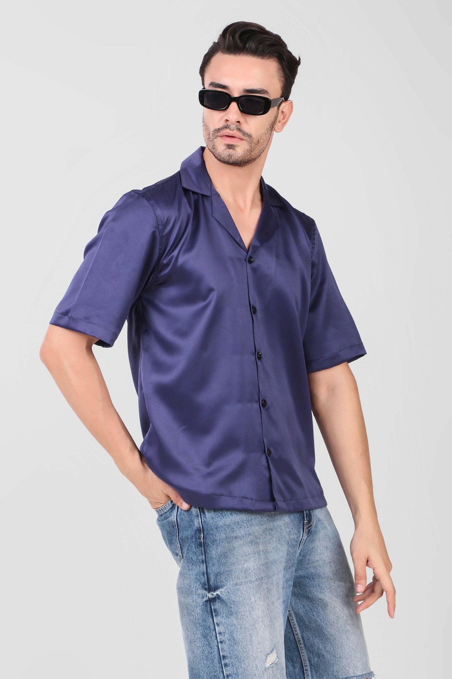 Shirt Boxy fit (Midnight blue).