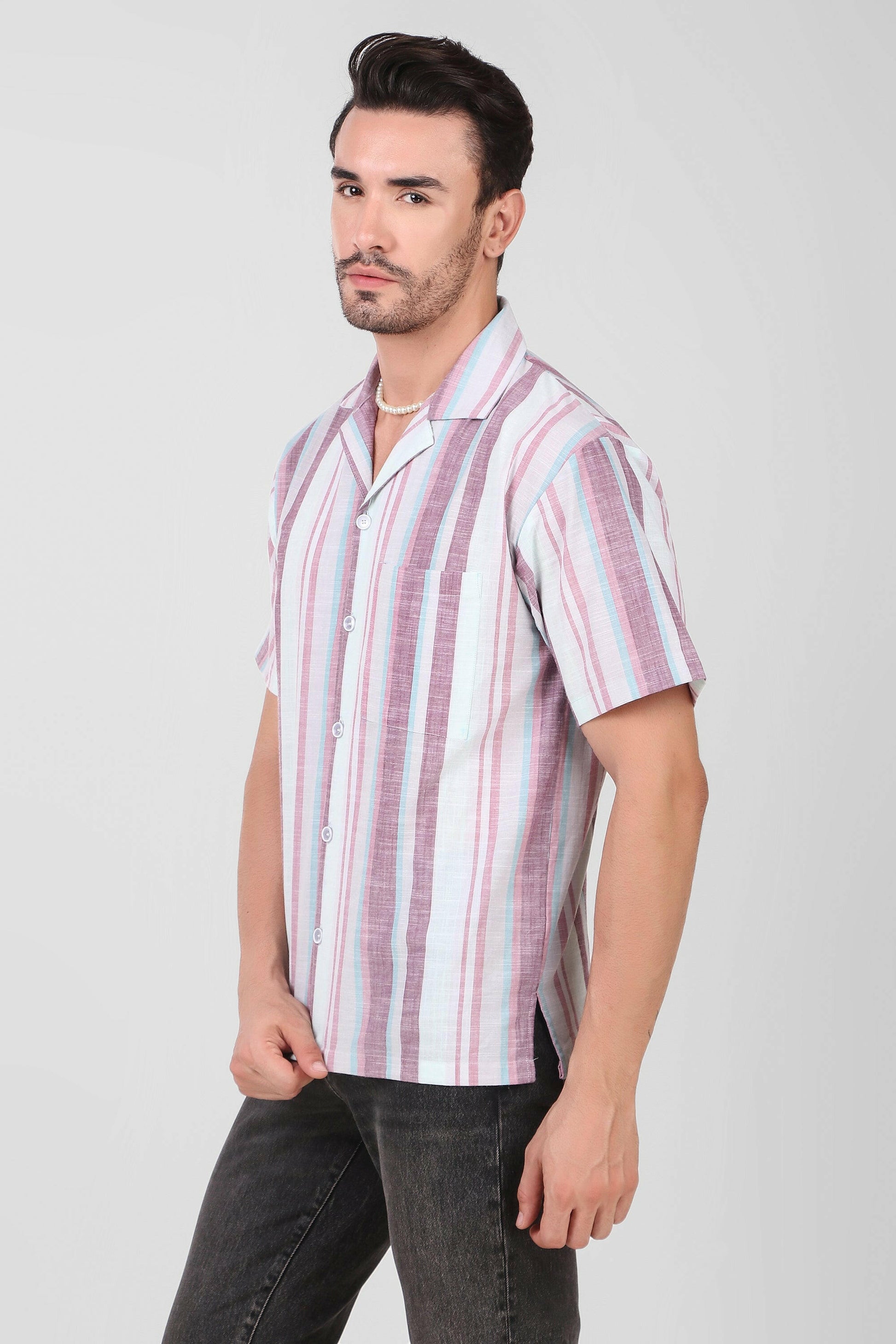 Cotton Stripe Shirt.