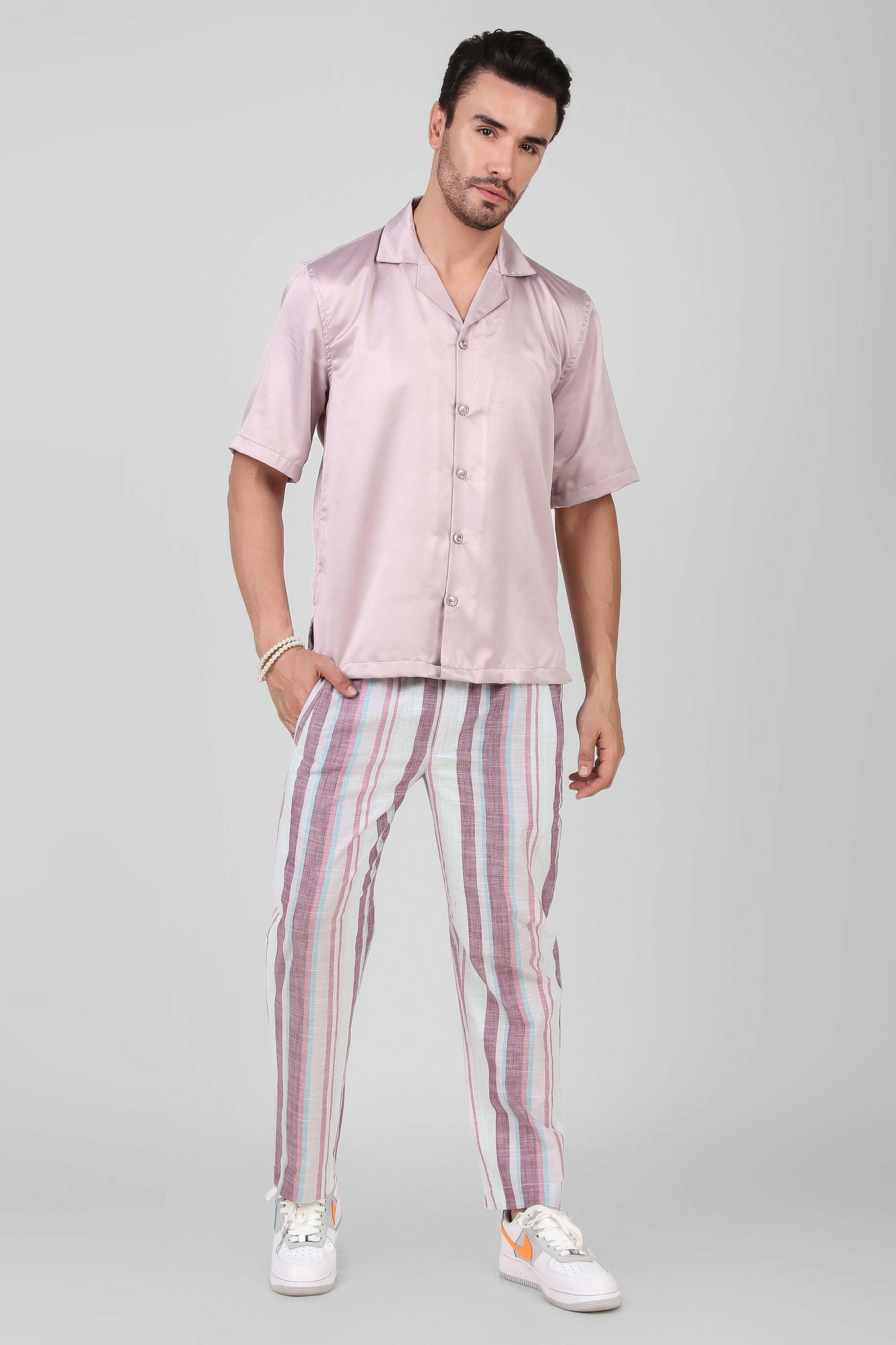 Striped Cotton Trouser.