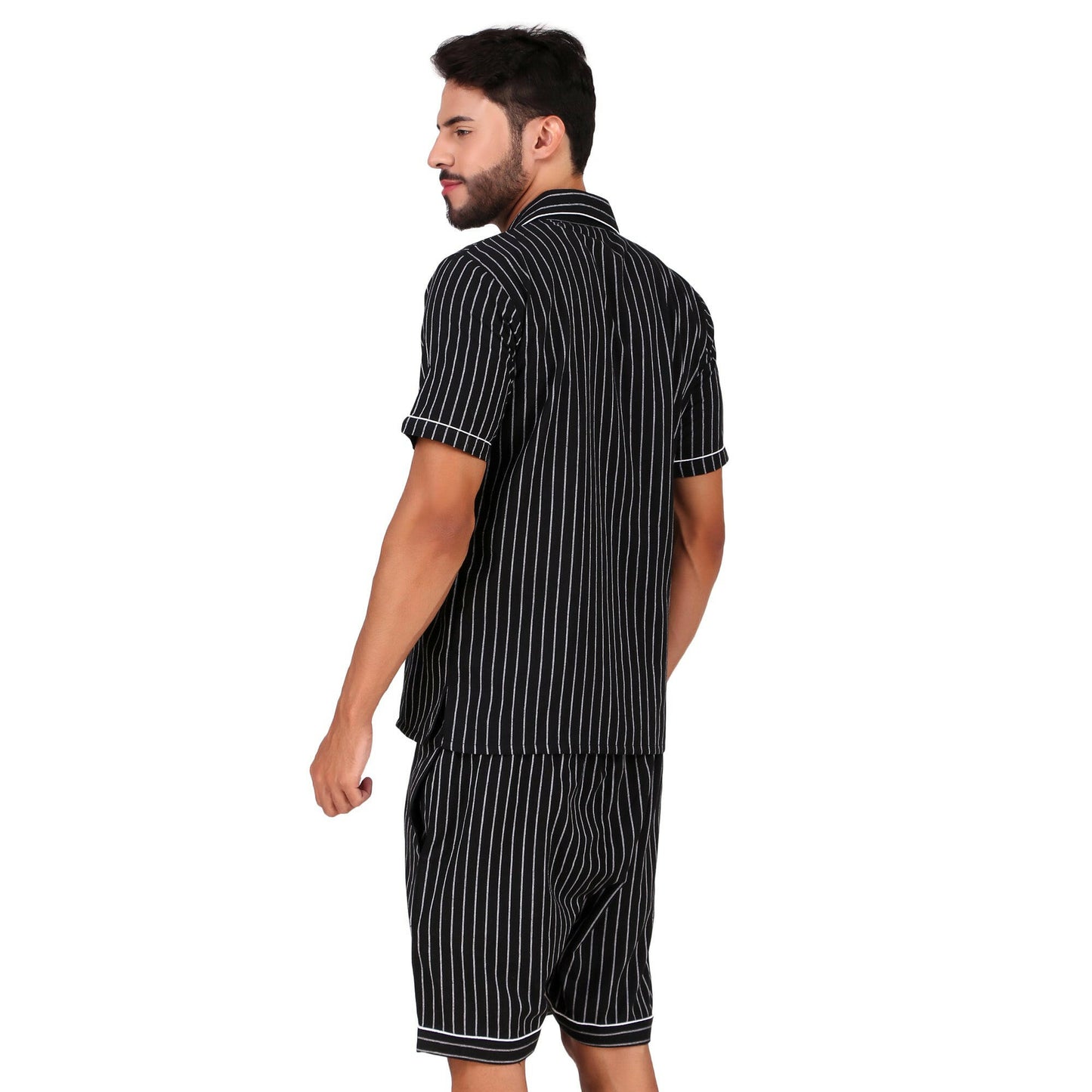 Black Striped Coord Set.