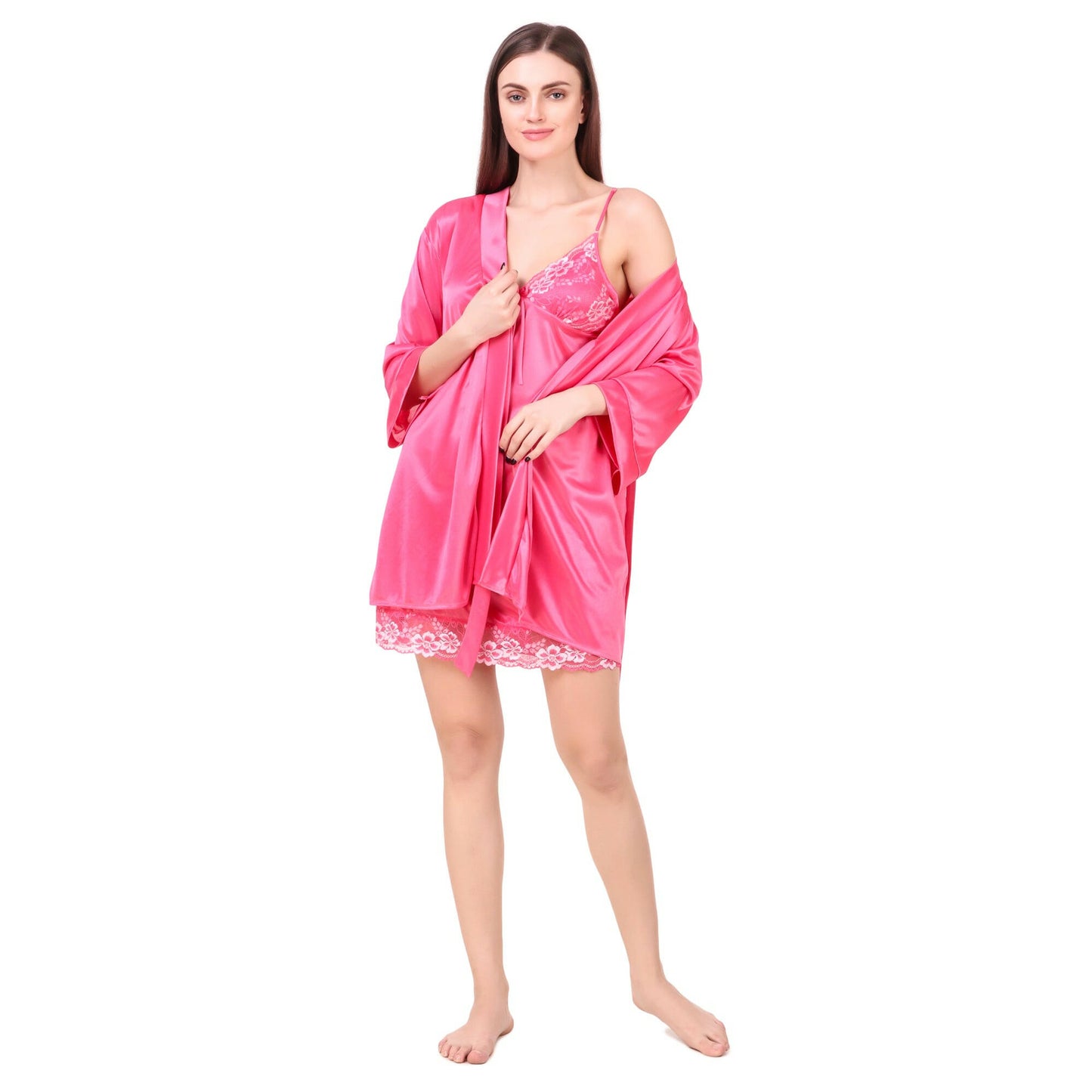 Babydoll Robe Set Pink.