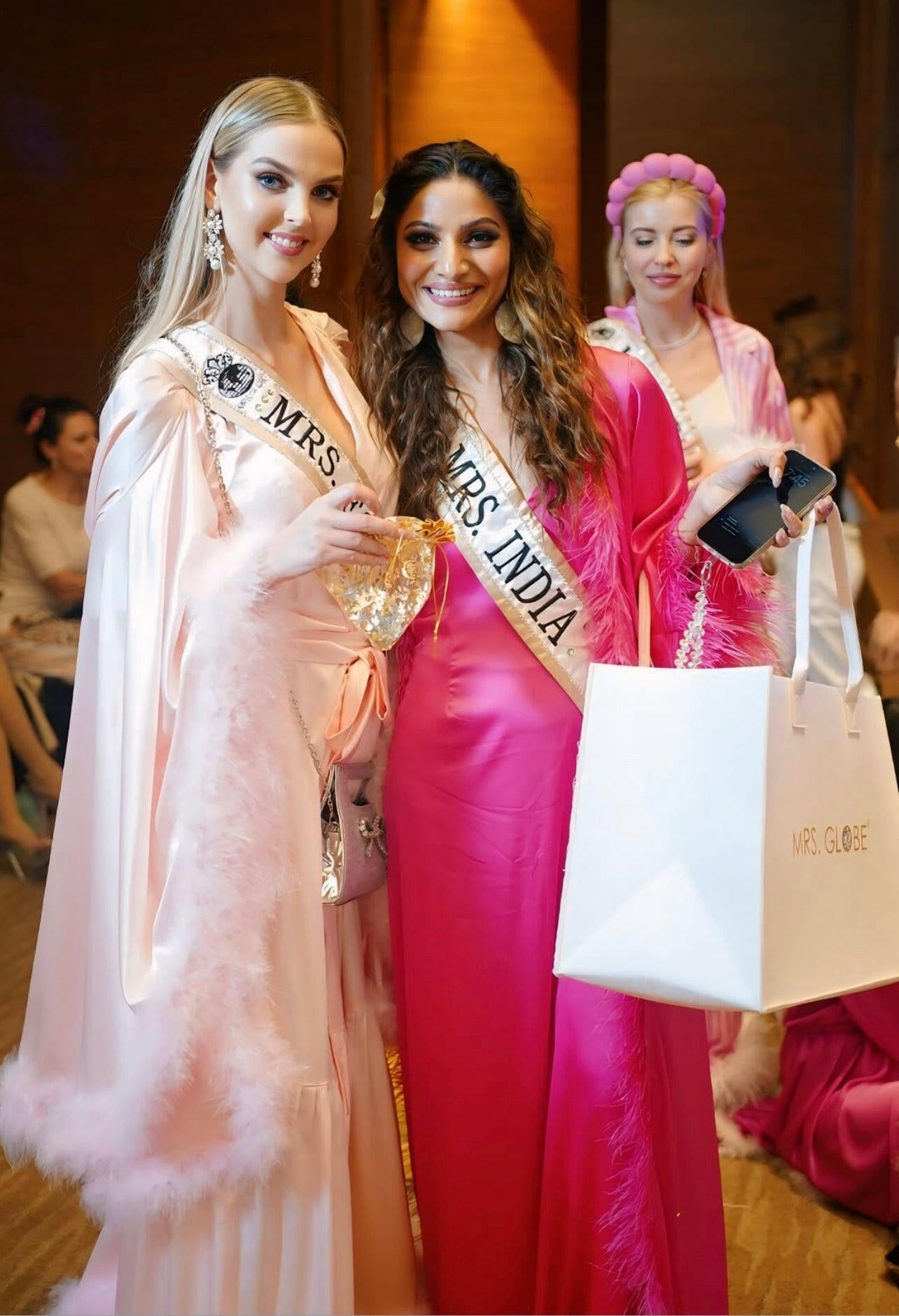 Mrs. Globe Gown and Slip Dress.