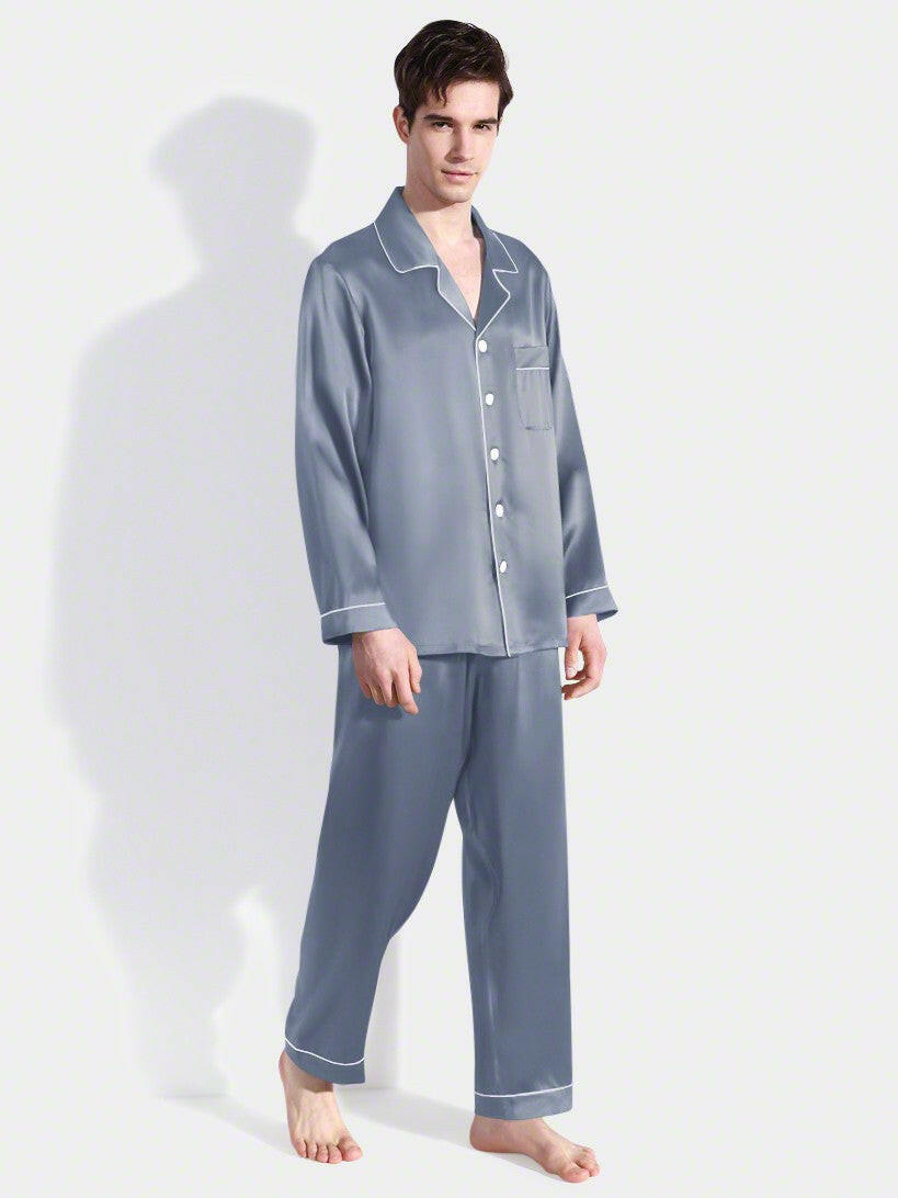 Satin Night Suit with Contrast Piping - Bella Babe by SK Nightsuit Nightdress Robes Silk Satin Nighty Gown Nightwear