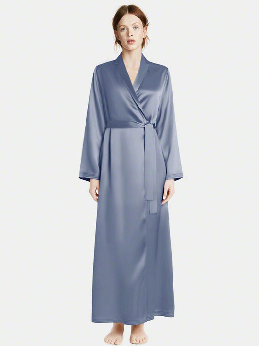 Long Satin Robe - Bella Babe by SK Nightsuit Nightdress Robes Silk Satin Nighty Gown Nightwear