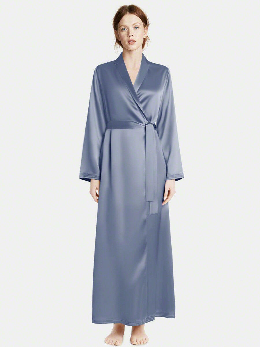 Long Satin Robe.