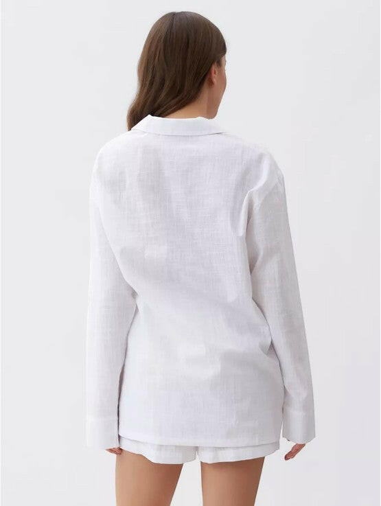 Shorts Set in Damask Linen.