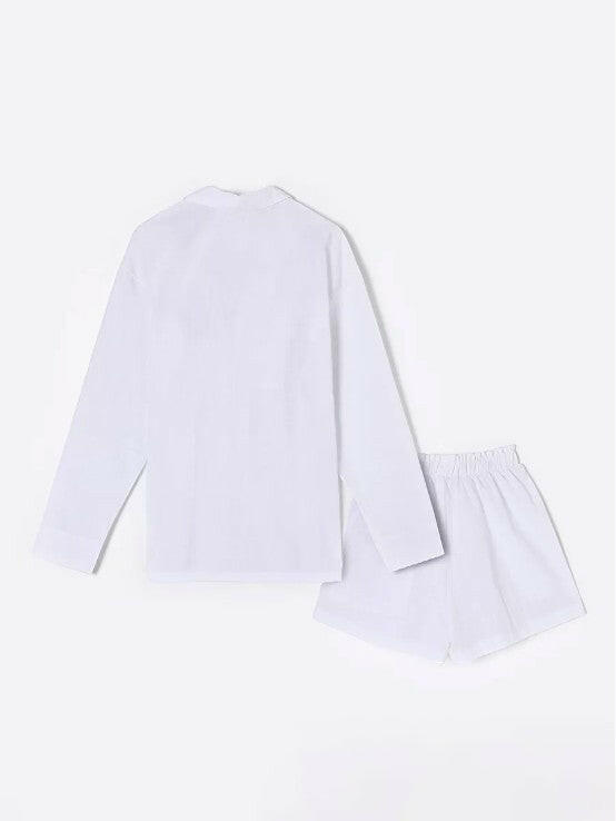 Shorts Set in Damask Linen.
