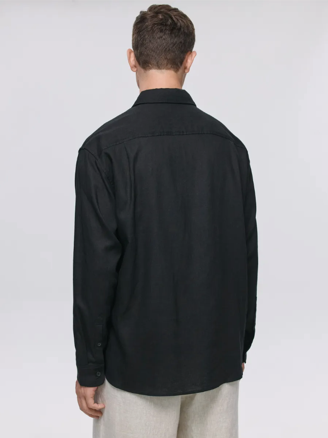 Premium men's linen shirt made from high-quality cotton fabric, offering elegance and comfort