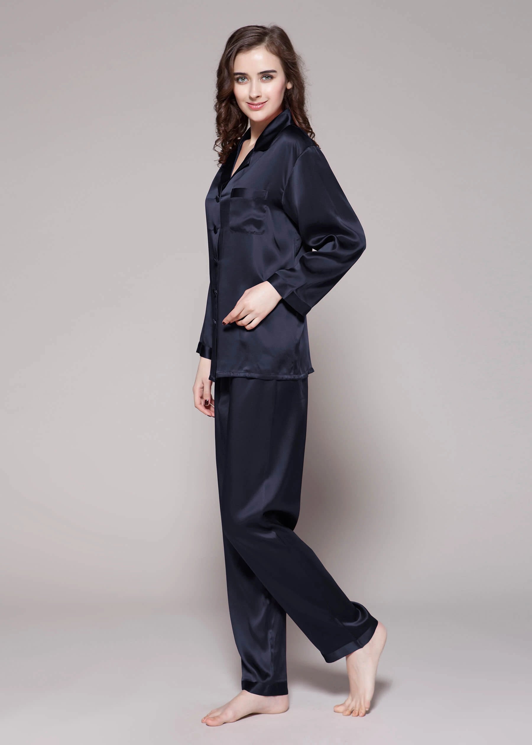 Silky Satin Pjs - Bella Babe by SK Nightsuit Nightdress Robes Silk Satin Nighty Gown Nightwear