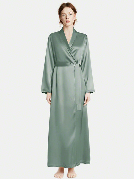 Long Satin Robe - Bella Babe by SK Nightsuit Nightdress Robes Silk Satin Nighty Gown Nightwear