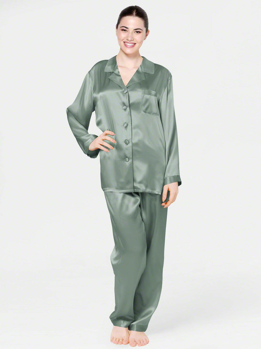 Luxe Solid Coord Set - Bella Babe by SK Nightsuit Nightdress Robes Silk Satin Nighty Gown Nightwear
