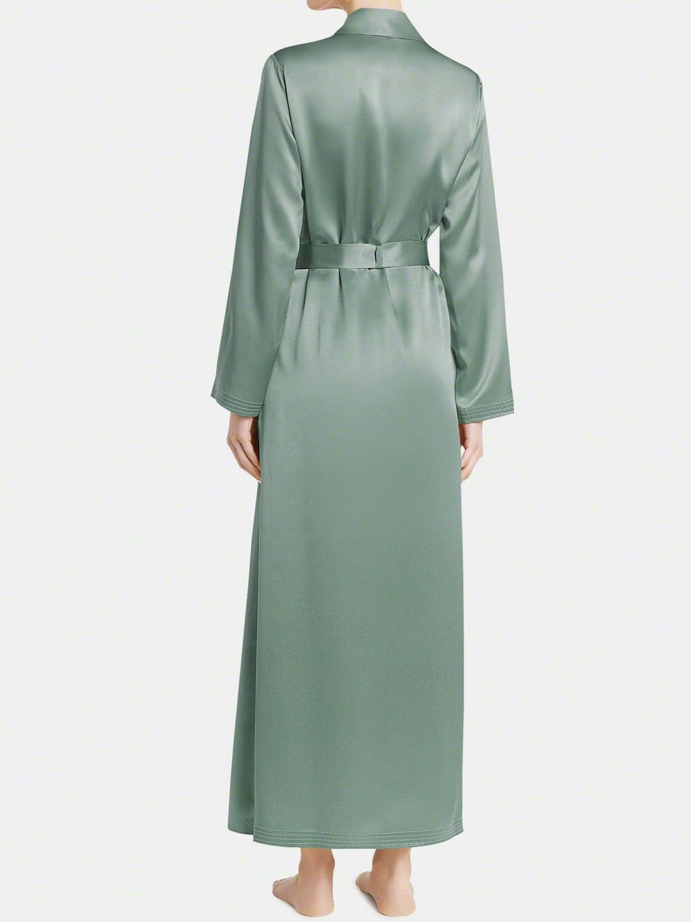 Long Satin Robe.