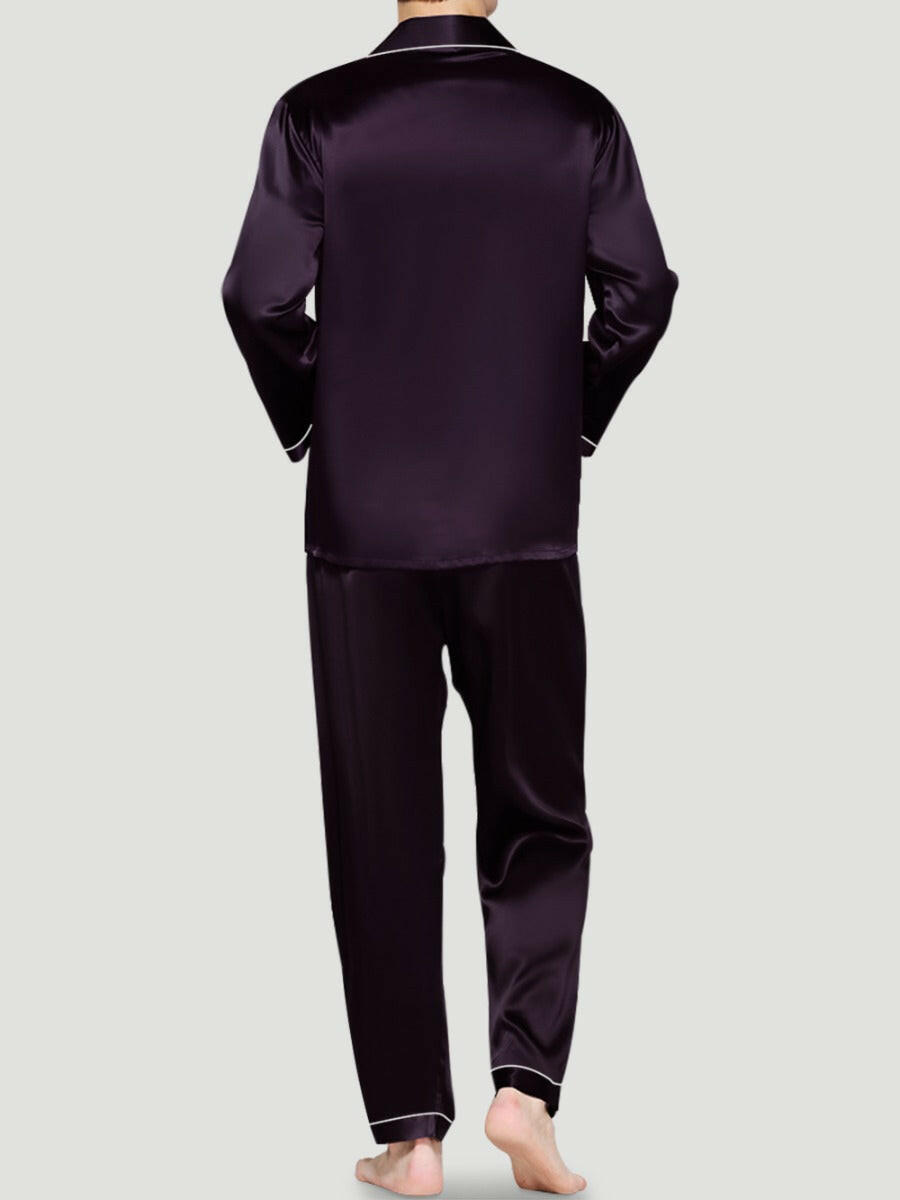 Satin Night Suit with Contrast Piping.