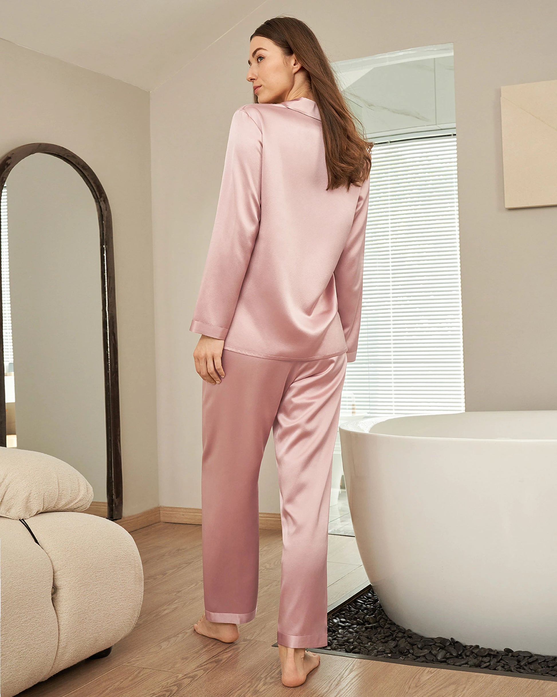 Silky Satin Pjs - Bella Babe by SK Nightsuit Nightdress Robes Silk Satin Nighty Gown Nightwear