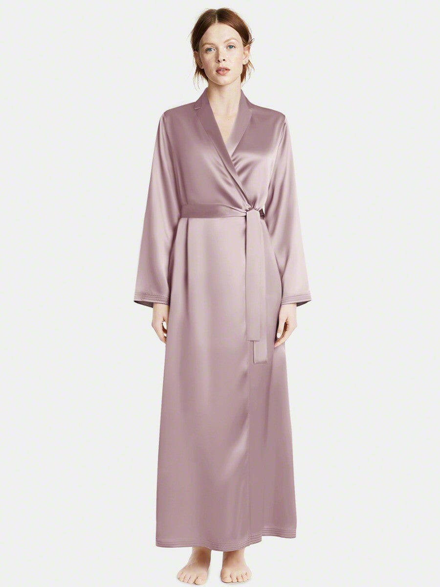 Long Satin Robe - Bella Babe by SK Nightsuit Nightdress Robes Silk Satin Nighty Gown Nightwear