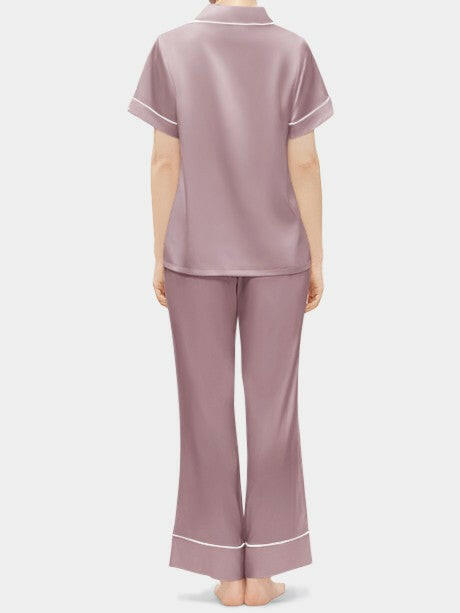 Pyjama Set Half Sleeve - Bella Babe by SK Nightsuit Nightdress Robes Silk Satin Nighty Gown Nightwear