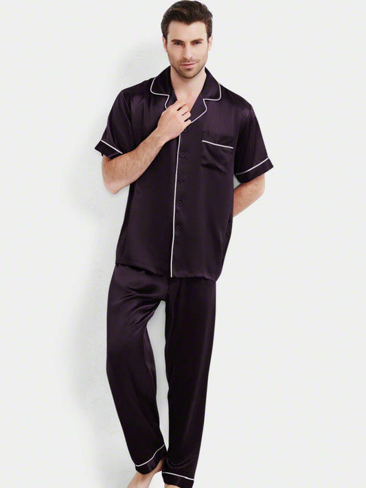 Half Sleeve Coord with Pyjamas - Bella Babe by SK Nightsuit Nightdress Robes Silk Satin Nighty Gown Nightwear