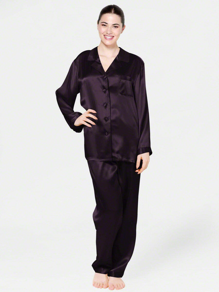 Luxe Solid Coord Set - Bella Babe by SK Nightsuit Nightdress Robes Silk Satin Nighty Gown Nightwear