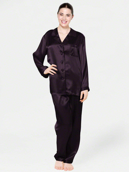 Luxe Solid Coord Set - Bella Babe by SK Nightsuit Nightdress Robes Silk Satin Nighty Gown Nightwear