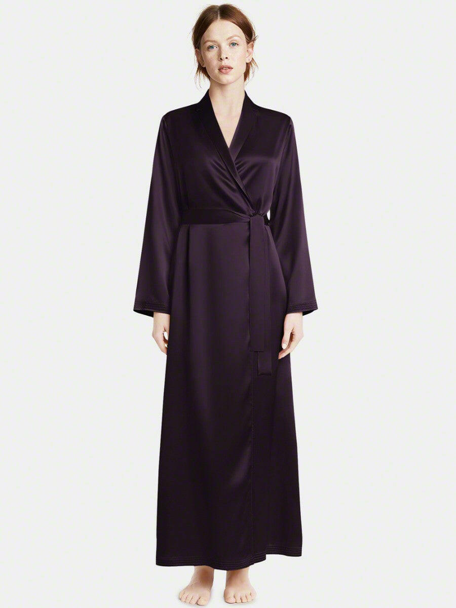 Long Satin Robe - Bella Babe by SK Nightsuit Nightdress Robes Silk Satin Nighty Gown Nightwear