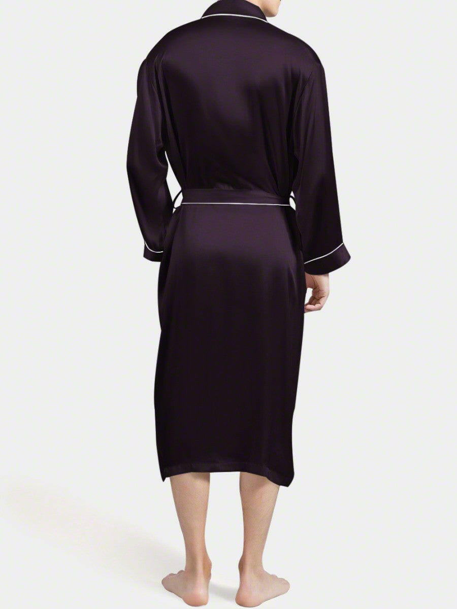 Luxe Satin Robe Set (Contrast Piping).