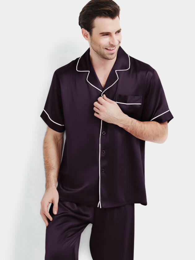 Half Sleeve Coord with Pyjamas - Bella Babe by SK Nightsuit Nightdress Robes Silk Satin Nighty Gown Nightwear