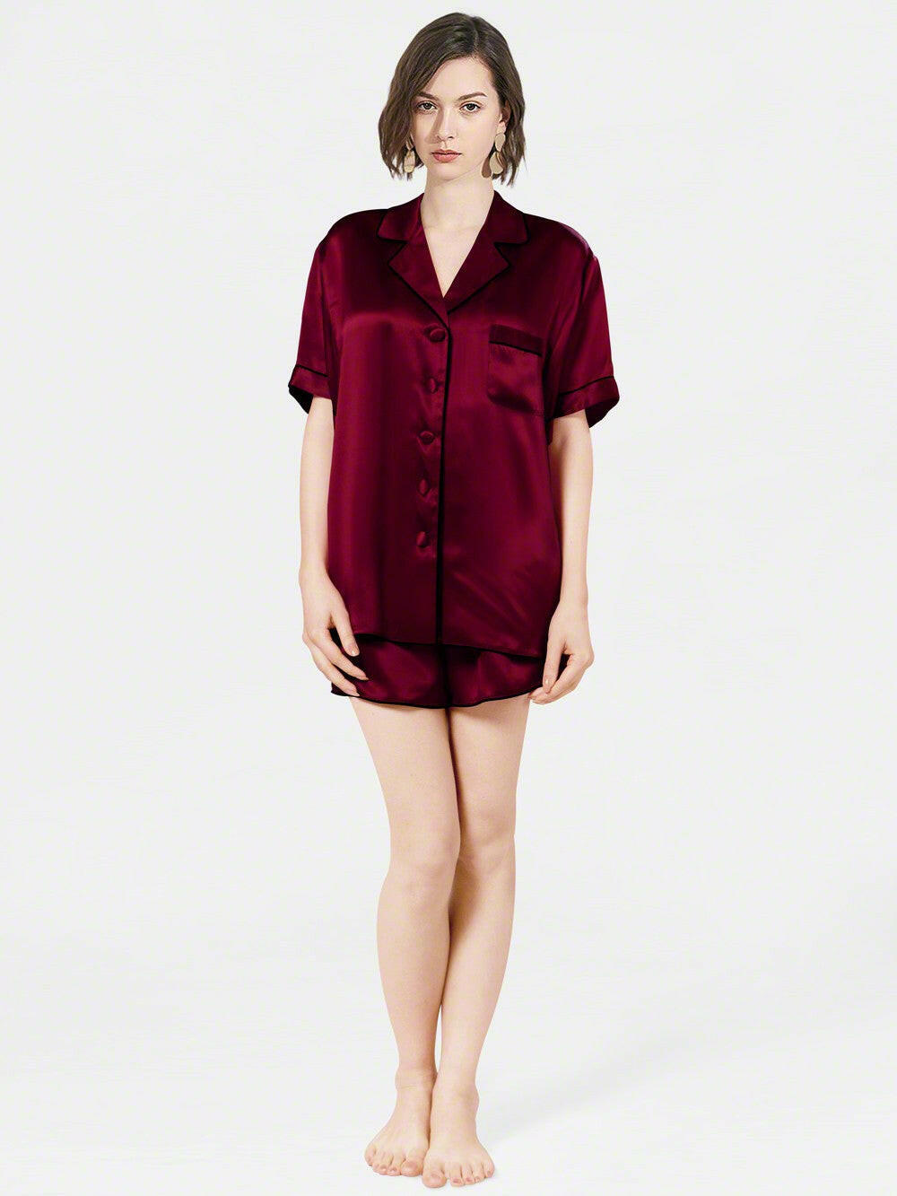Shorts Set - Bella Babe by SK Nightsuit Nightdress Robes Silk Satin Nighty Gown Nightwear