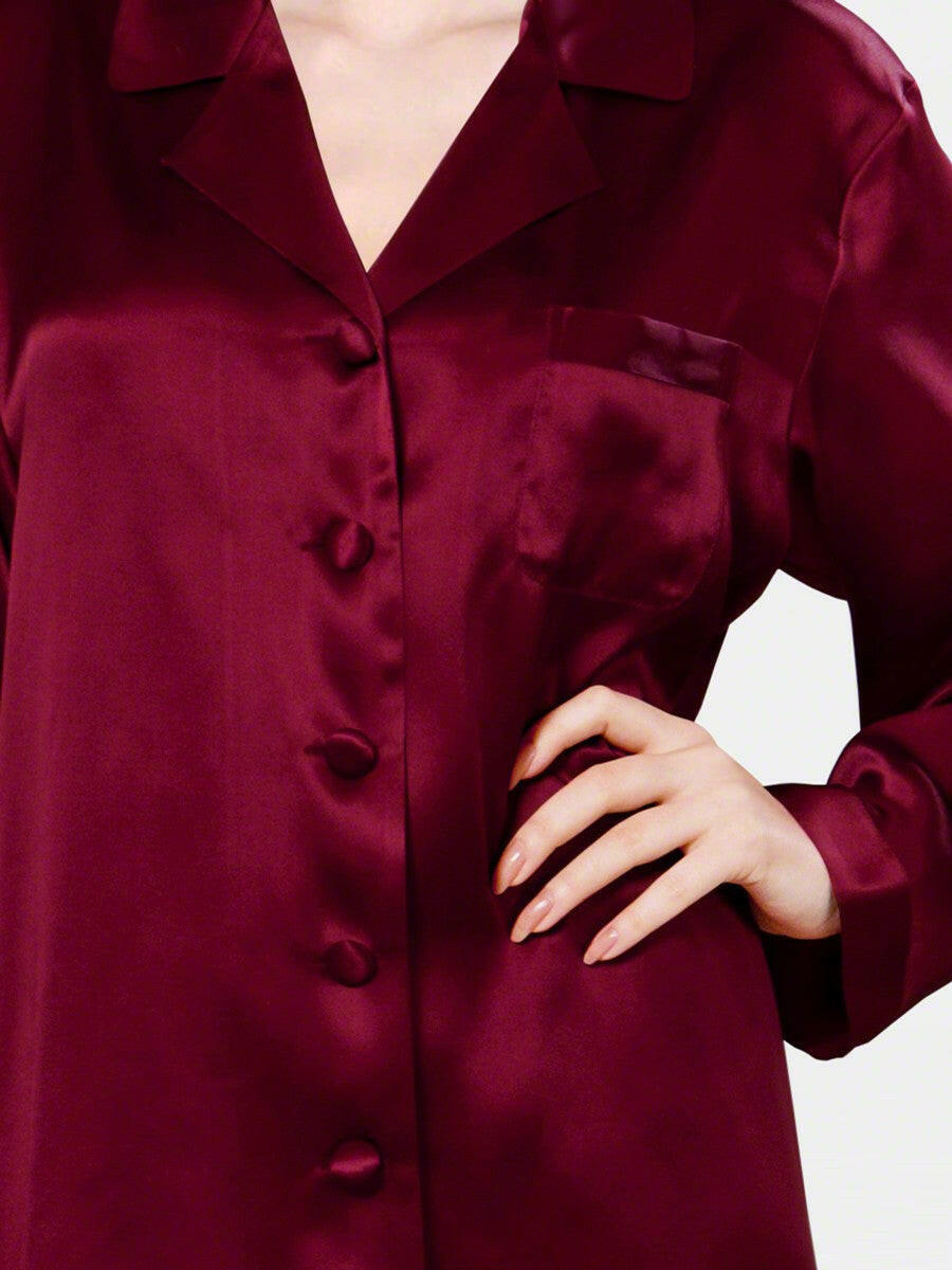 Luxe Solid Coord Set - Bella Babe by SK Nightsuit Nightdress Robes Silk Satin Nighty Gown Nightwear