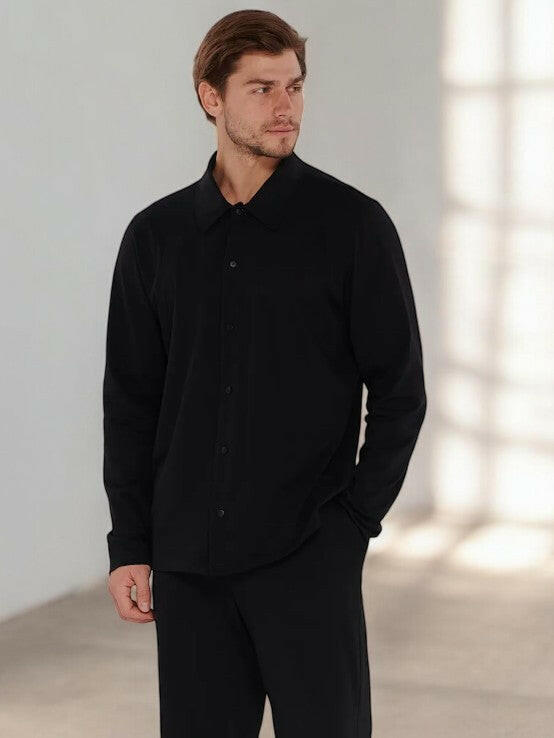 Black Couple Nightsuit in 100% Cotton.