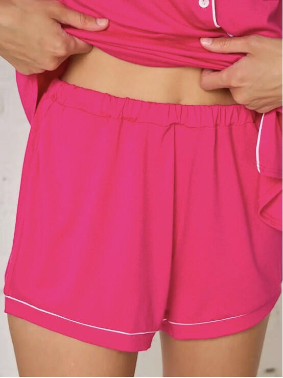 Shorts Set in Cotton Lycra.