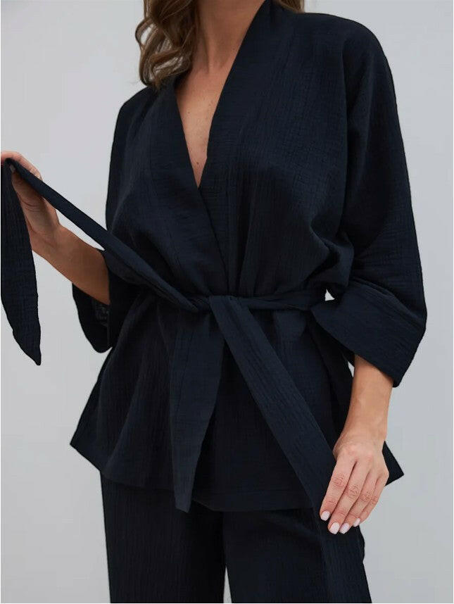 Wrap Set in Cotton Muslin.