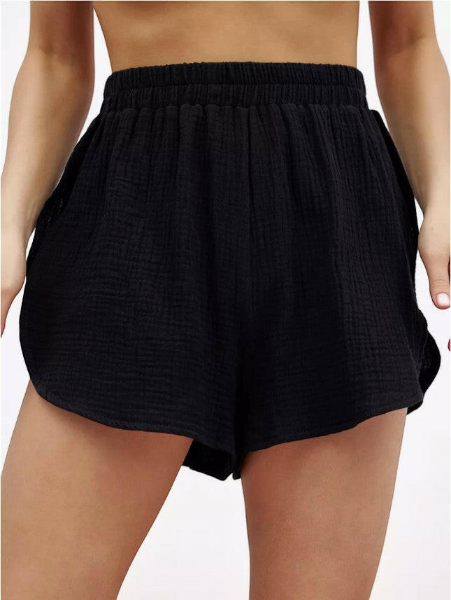 Muslin Robe and Booty Shorts set.