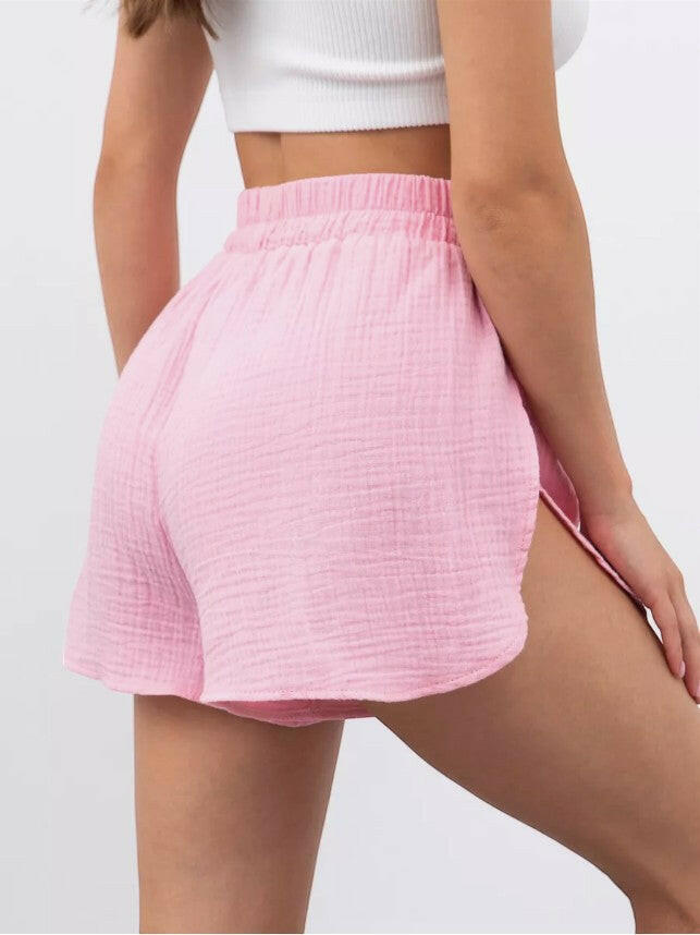 Muslin Robe and Booty Shorts set.