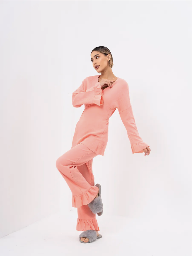 Barbie Wrap Set with Frill in Muslin