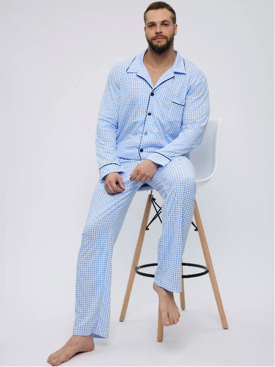 Checkered Couple Nightsuit in 100% Cotton