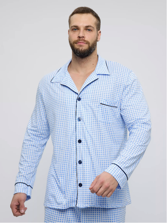 Checkered Couple Nightsuit in 100% Cotton