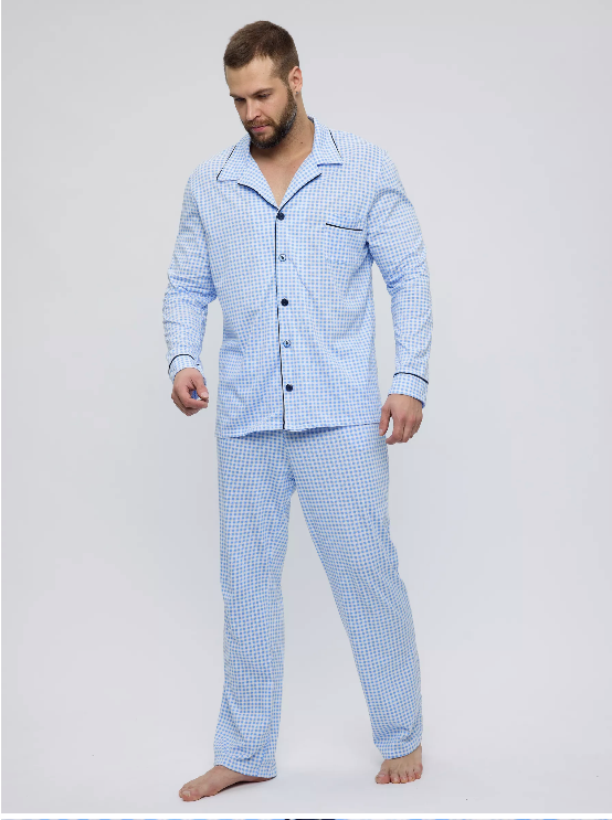 Checkered Couple Nightsuit in 100% Cotton