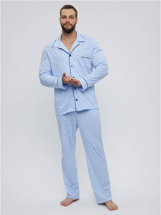 Checkered Couple Nightsuit in 100% Cotton